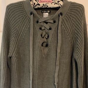 Venus Grey Tie-down Sweater
